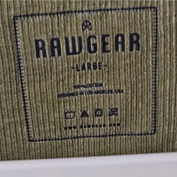 Raw Gear, Mens long tank in army green. NEW, Size Large - Picture 4 of 7